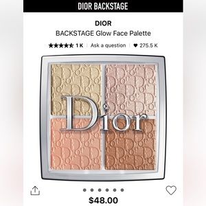 Dior Backstage Glow Face Palette in Glitz
